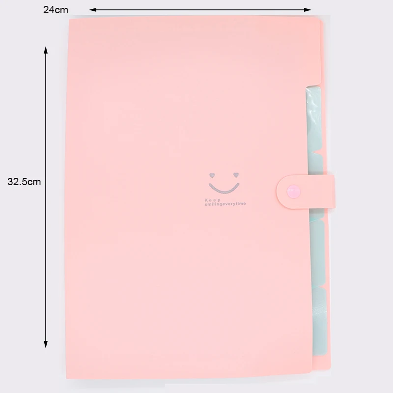 2PCS Waterproof Office Plastic file Folders Multi Pocket Organizer A4 File Expansion Document Folder Binder