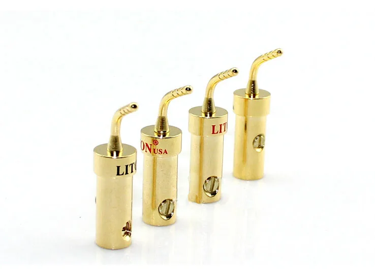 Free Shipping Hi End Liton Speaker Cable Pin Connectors Banana Plugs