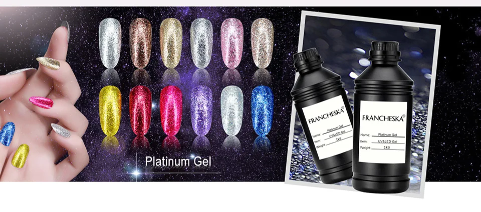 Francheska 1kg base coat top coat rubber top base gel nail polish oje nagels spulletjesnail gel polish soak off gel lak