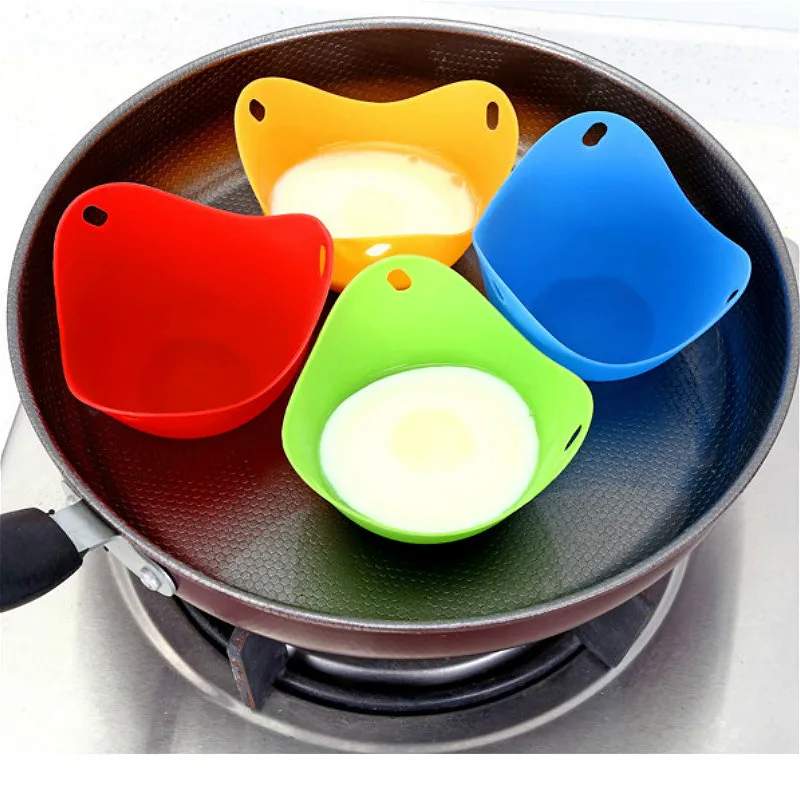 

SUEF New Silicone Egg Poacher Cook Poach Pods Poached Baking Cup Kitchen Cookware Silicone egg cooker Steamed egg tray@2