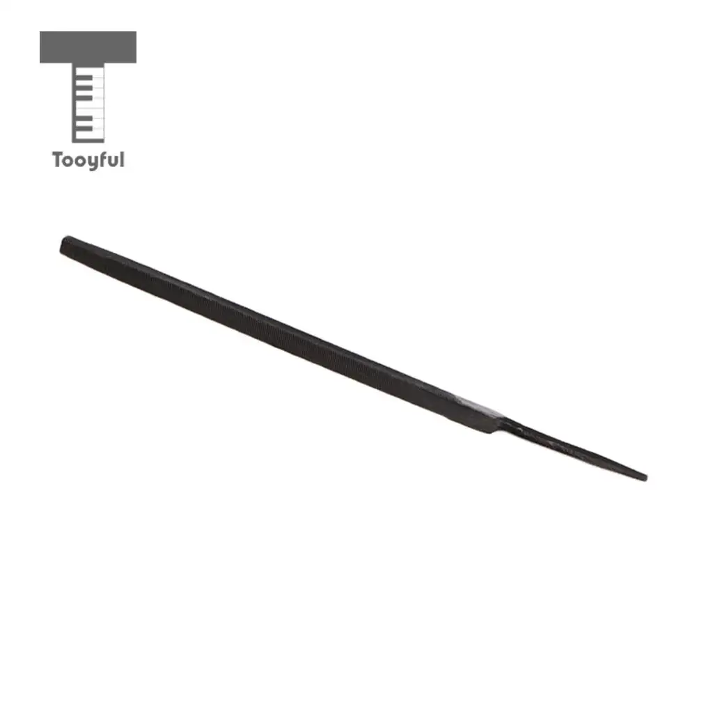 Tooyful Carbon Steel Guitar Fret Crowning File Dressing File with 3 Size Edges Luthier Tool