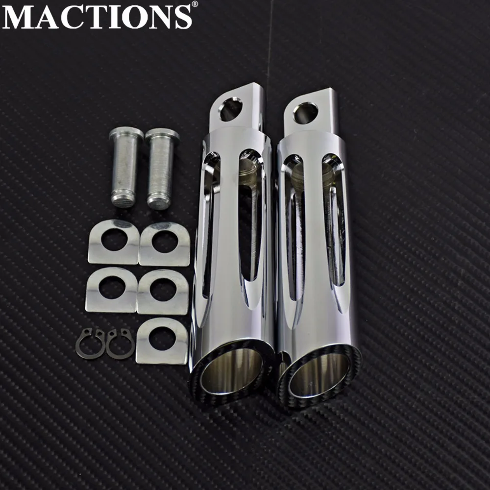 Motorcycle Foot Pegs Footrest CNC Aluminum With Mount Kit Pins For