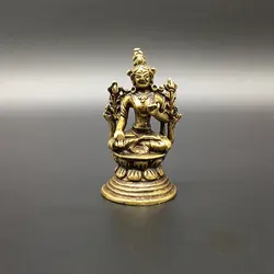 Коллекция китайские медные РЕЗНЫЕ Непальские белые статуя Будды изысканные маленькие статуи