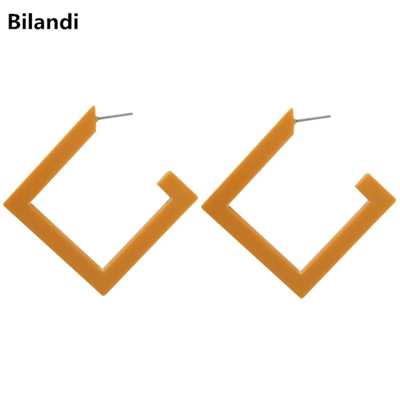 

Hot Selling Jewelry Square Acrylic Fancy Acetate Earrings For Woman
