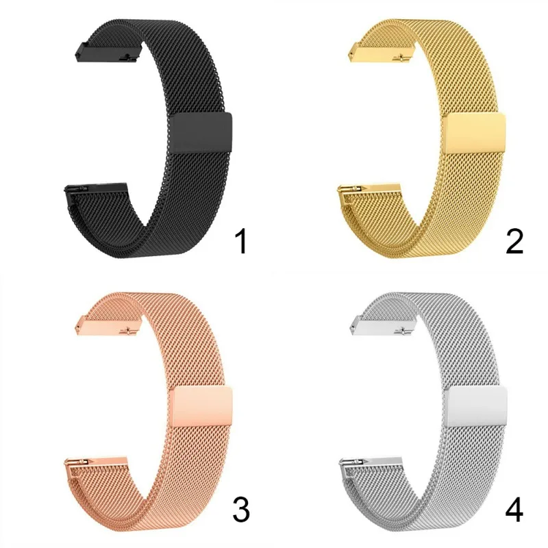 20 мм ремешок из Миланской нержавеющей стали для Samsung Galaxy Watch Active Band/для TicWatch C2