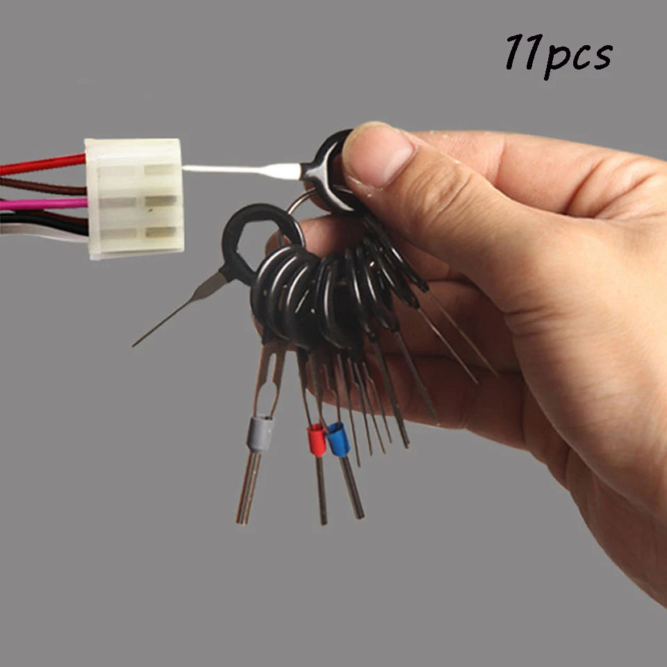 

11Pcs/Set Terminal Removal Tools Car Electrical Wiring Crimp Connector Pin Extractor Kit Needle Remove Tool Set A34