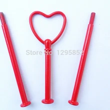 50 комплектов/упаковка. сердце Вентилятор Стиль 3-х уровневая Серебро стержни-подставки для торта/торт держатели для тарелок() учитывайте возможность наличия погрешности, нижнее белье смешанного дизайна