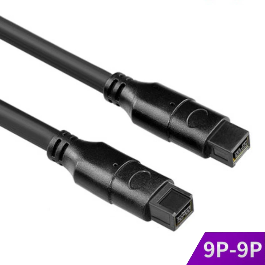 

IEEE 1394B Data Cable 1394 9 Pin to 9Pin 9P male to 9P male Adapter Industrial Camera Cable Firewire high speed 800 Mbps 10M