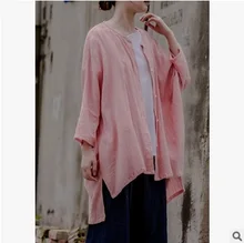 Product release in the summer of 2016, the original design of 100% cotton linen ms leisure shirt of loose big yards