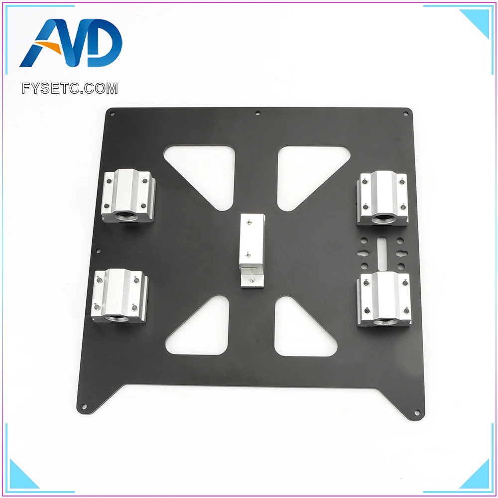 Ceny Aluminium Y przewóz płyta anodowana z SC8UU pgrade Prusa i3 V2 gorące łóżko płyta pomocnicza dla Prusa i3 RepRap DIY części drukarki 3D