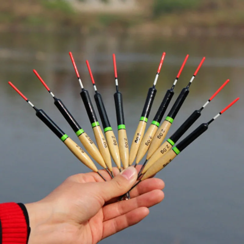 Many 2.0g Black Yellow wood floats