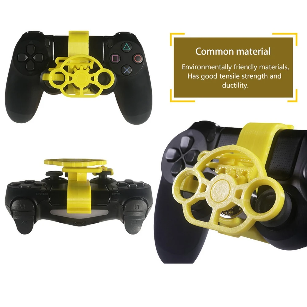 PS4 игровой гоночный руль 3D Печатный мини руль добавить на для playstation 4 PS 4 контроллер - Цвет: Цвет: желтый