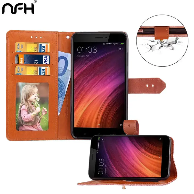 

Redmi 4X Luxury Shockproof Leather Case For Xiaomi Redmi 4X Flip Wallet Card Holder Stand Phone Bag Case On Redmi 4 X 5.0" Cover