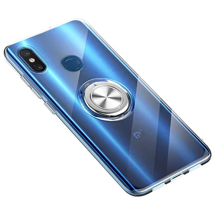 

Soft transparent Case Adsorption Case Magnetic Case Invisible Finger Ring Cover Cases for MI9 note5 MI8 MI9se RedMi 7