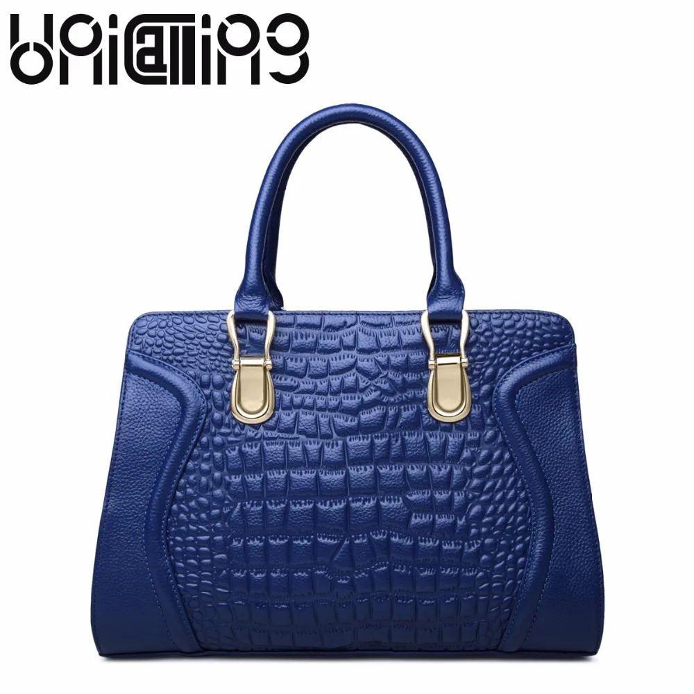 

Genuine Leather Fashion Crocodile bag European and American Style luxury All-match women handbags