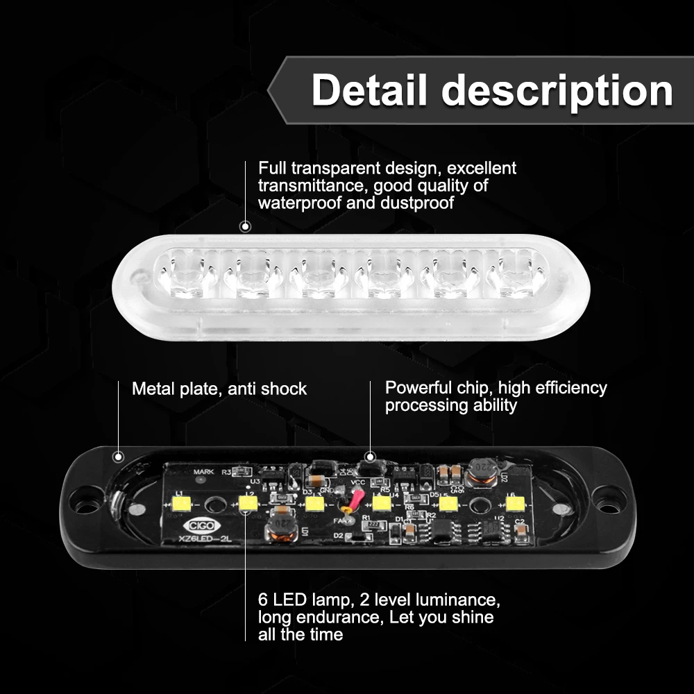 Bogrand 12-24V Synchronize LED Strobe Signal Warning Light Bar Security Alarm Grill Surface Mount Lighthead Flashing Lamp elderly sos alarm