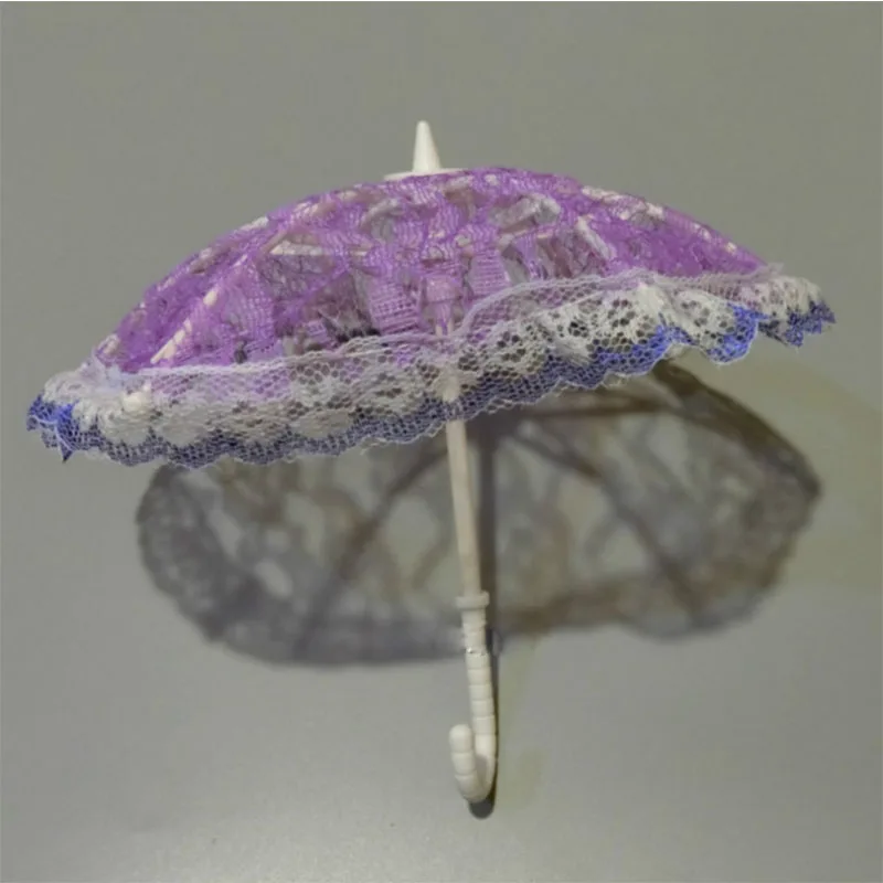 

1pc Umbrella Doll Accessories Doll Plastic Lace Umbrella for Barbie Dolls Toy Furniture Accessory Chiffon Umbrellas dropshipping