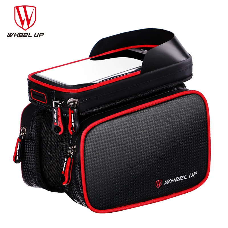 

WHEEL UP 6.2 Inch Bike Bag Waterproof Touch Screen Front Frame Top Cell Phone TPU Cycling Bag MTB Road Mountain Bicycle Case