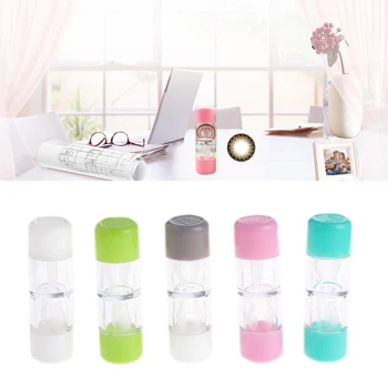 

Random Color 1 pc 2018 Cosmetic Contact Lens Container Holder RGP Hard Contact Lens Case Protective Box Hot sale