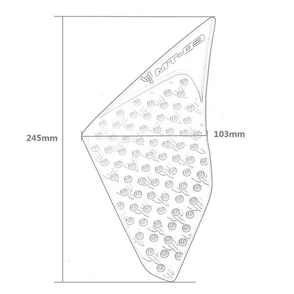 Левый + правый топливный бак газовый боковой коврик протектор для Yamaha MT-03 MT03 15-16