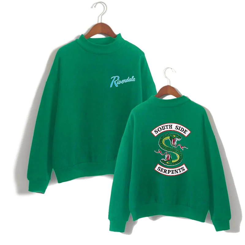

American TV Riverdale Soft Silicone Southside Serpents Cover Round Neck Top Pullover Long Sleeve Fashion Print