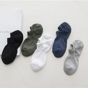 

Fashion Men Winter Short Soft Cotton Socks Warm Casual Solid Color Gift