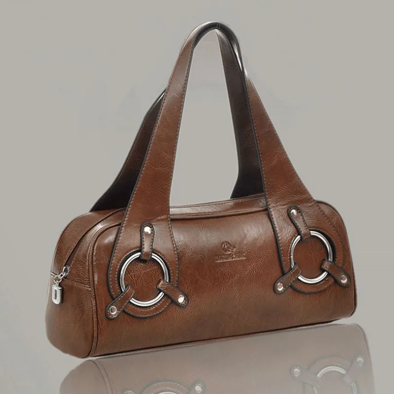 Женская кожаная сумка, модная подушка в стиле ретро, дизайнерская сумка Boston, женская сумка через плечо, гарантированное качество~ 17B9