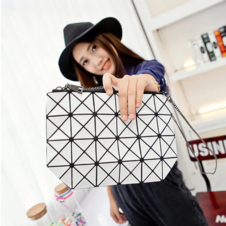 

Women Fashion Fold Over Handbags Madam Geometric Goint Plaid Tote Casual Clutch Bags Messenger Bag Shoulder Bags Bolso Bao Bao