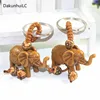 Lucky Elephant Carving Wooden Pendant Keychain Key Ring Chain Evil Defends Gift ► Photo 1/6