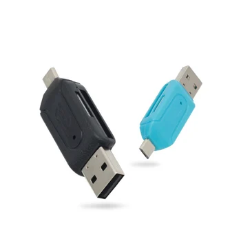 

2 in 1 USB OTG Card Reader Micro USB OTG TF/SD Card Reader Phone Extension Headers Micro USB OTG Adapter