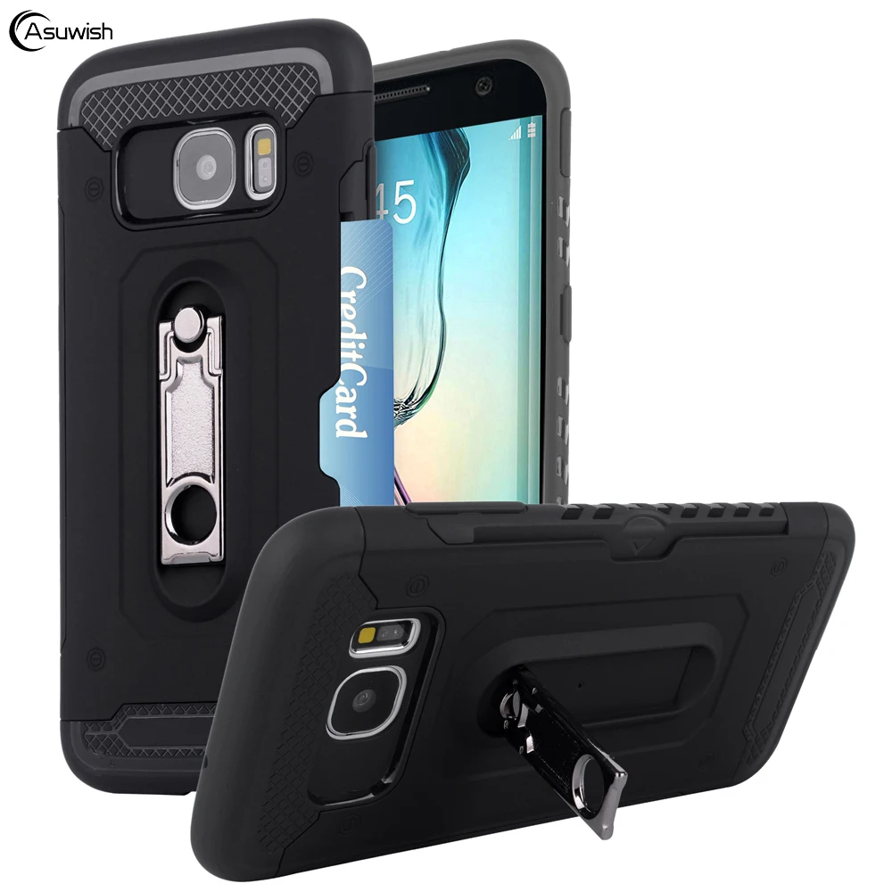 

Armor Cover Stand Hard Phone Case For Samsung Galaxy S7 Edge Glaxy S 7 7S S7edge 7edge SM G930 G930F G930FD G935F SM-G935F