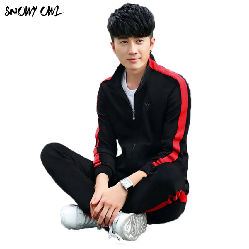 

2018 New spring men 2pcs Sport suit outdoor sportswear breathable track suit for clothes coat + pants running suits zl145