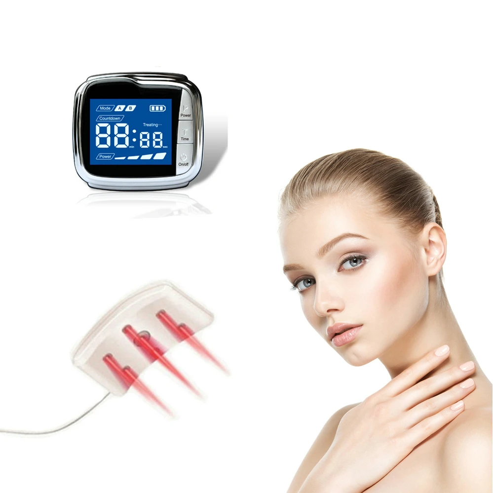 

Laser Watch Cold Laser Therapy for Pain Relief Laser Acupuncture Blood Pressure Sugar Allergic Rhinitis Tinnitus Therapy Watch