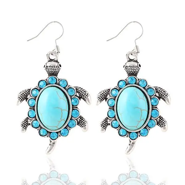 

2018 New Arrival Tibetan Turtle Dangle Earrings for Women Girls