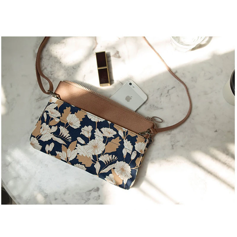 Сумка мессенджер Женская холщовая с принтом фламинго и цветами|messenger crossbody bag|shoulder