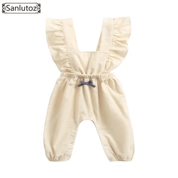 

Sanlutoz Newborn Winter Baby Girl Clothes Fashion Cotton Toddler Infant Baby Rompers Solid Color Baby Clothes Boy