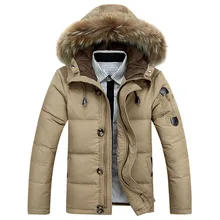 Light Down Men Maxi Winter Jacket Men Coats Men Goose Down Jacket With Large Fur Collar Plus Size Mens Jackets And Coats Parka