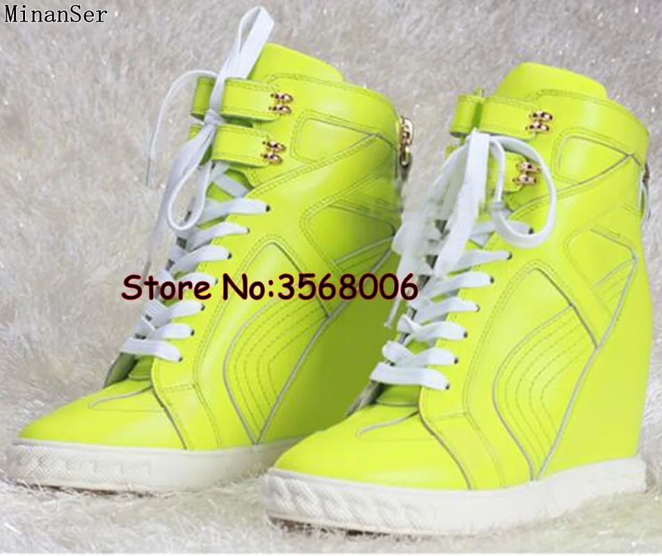 

Genuine Leather Suede Women High Platform Gladiator Ankle Boots Spring Autumn Outdoor Wedge Spring Autumn Casual Shoes Woman