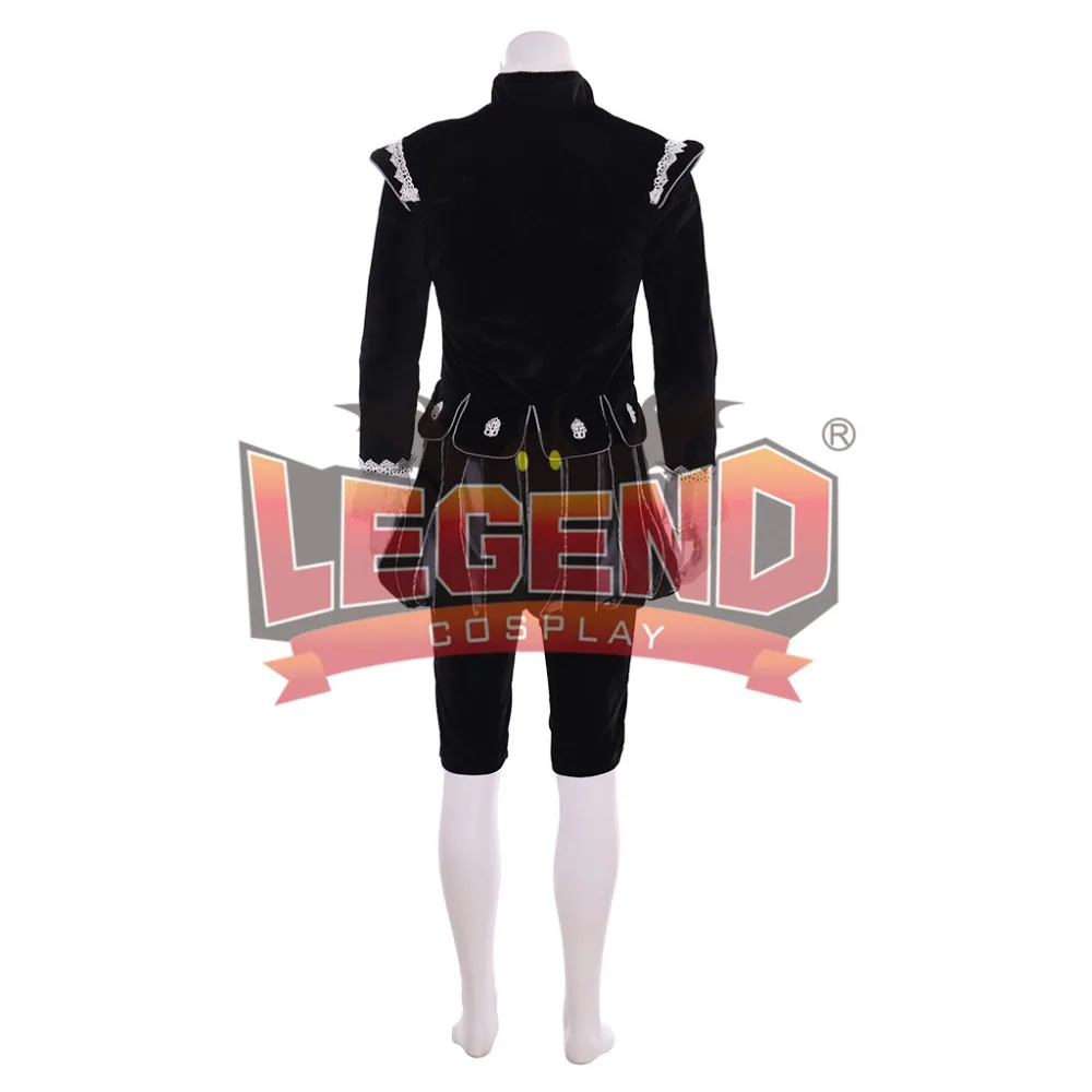Elizabeth Tudor Nobleman King Medieval мужской Косплей Черный джеркин doublet наряд Средневековый Ренессанс черный халат с накидкой