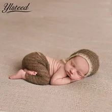 Из мягкого мохера костюм для новорожденного, Комплект вязаная шапочка для малыша зимняя Кепки крючком комплект для малышей Одежда для маленьких детей д новорожденных Подставки для фотографий