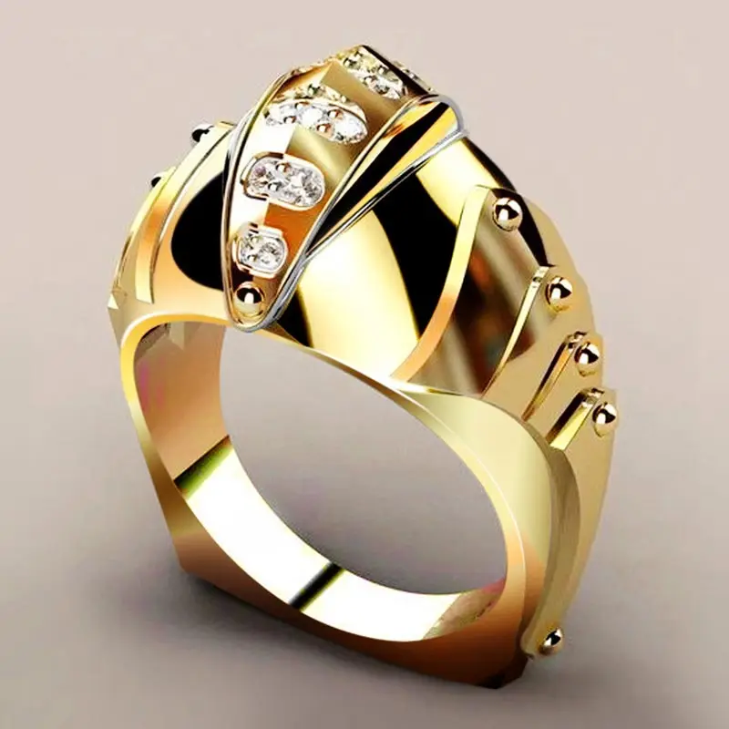 

Luxury AAA+ Cubic Zirconia Golden Fish Head Rings for Women Gold Color Wedding Jewelry Valentine's Day Gifts Dropshipping