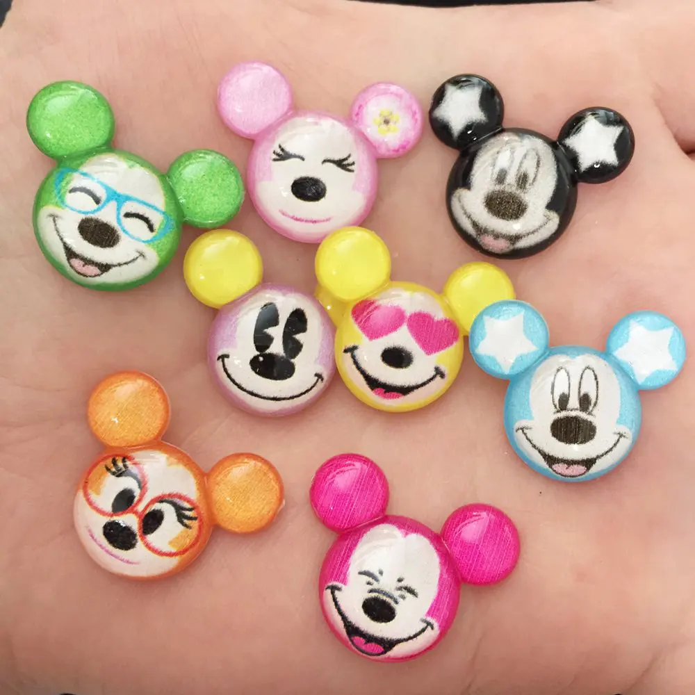

16PCS 19*22mm Resin 3D Lovely Mix Colorful Mouse Flatback Cabochon Rhinestone Applique Scrapbook DIY Wedding Button Crafts F604