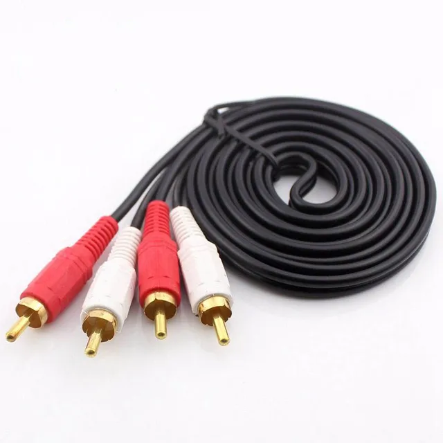 RCA audio and video cable connector plug set top box TV video signal