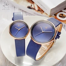 Shengke брендовые кварцевые парные часы, набор кожаных часов для влюбленных мужчин и женщин, набор часов Relojes Parejas