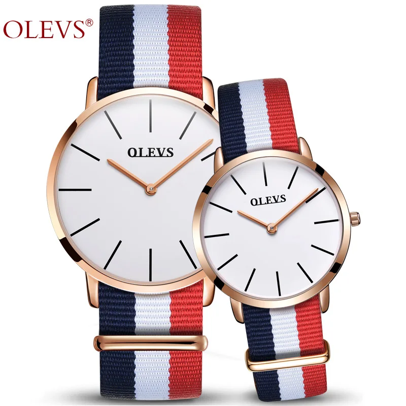 OLEVS Luxury Fashion Famous font b Couples b font font b Watches b font Business Style