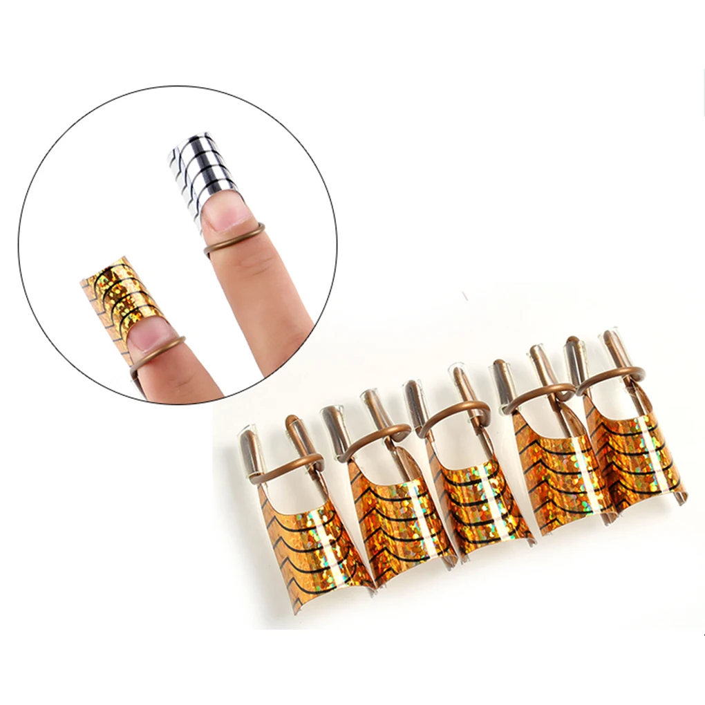 Newest 5pcs Nail Art Extension Tool Metal Nails Form for UV Gel Nail
