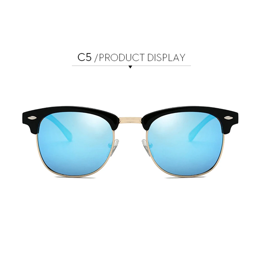 Мужские и женские классические ретро HD поляризованные солнцезащитные очки с защитой от уф400 лучей, полуоправы, солнцезащитные очки для велоспорта, уличные очки - Цвет: styple5