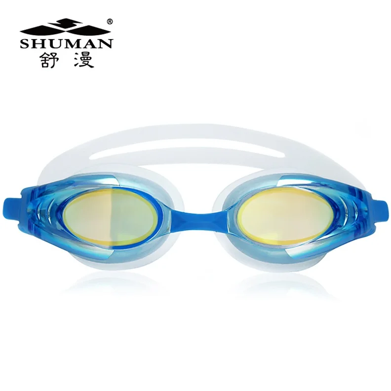 Профессиональные противотуманные ультрафиолетостойкие новые очки для плавания, мужские и женские общие удобные очки для плавания с защитой от ультрафиолета - Цвет: Синий