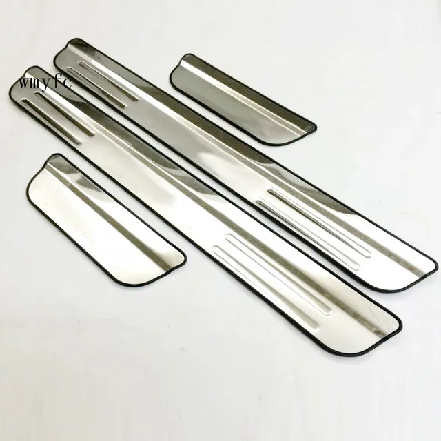 

4PCS/SET stainless steel door sill Scuff Plate Welcome Pedal Car Styling Accessories