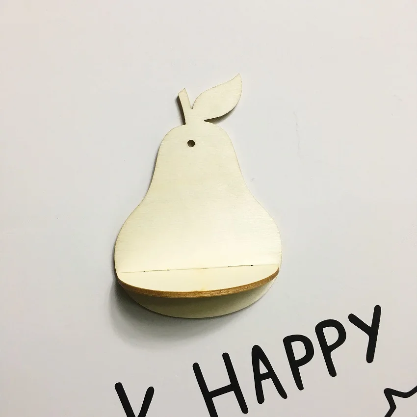 Милая Груша Яблоко облака домашний интерьер Настенная Декор детской комнаты Креативные украшения(2 шт 20% скидка - Цвет: Wood pear